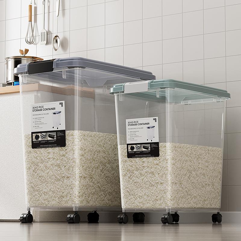 装米桶30斤50斤家用防虫密封储米箱米缸面粉米面收纳盒储霖音