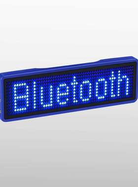 LED胸牌名片屏五字滚动闪光胸牌走字屏代驾led工号牌蓝色显示