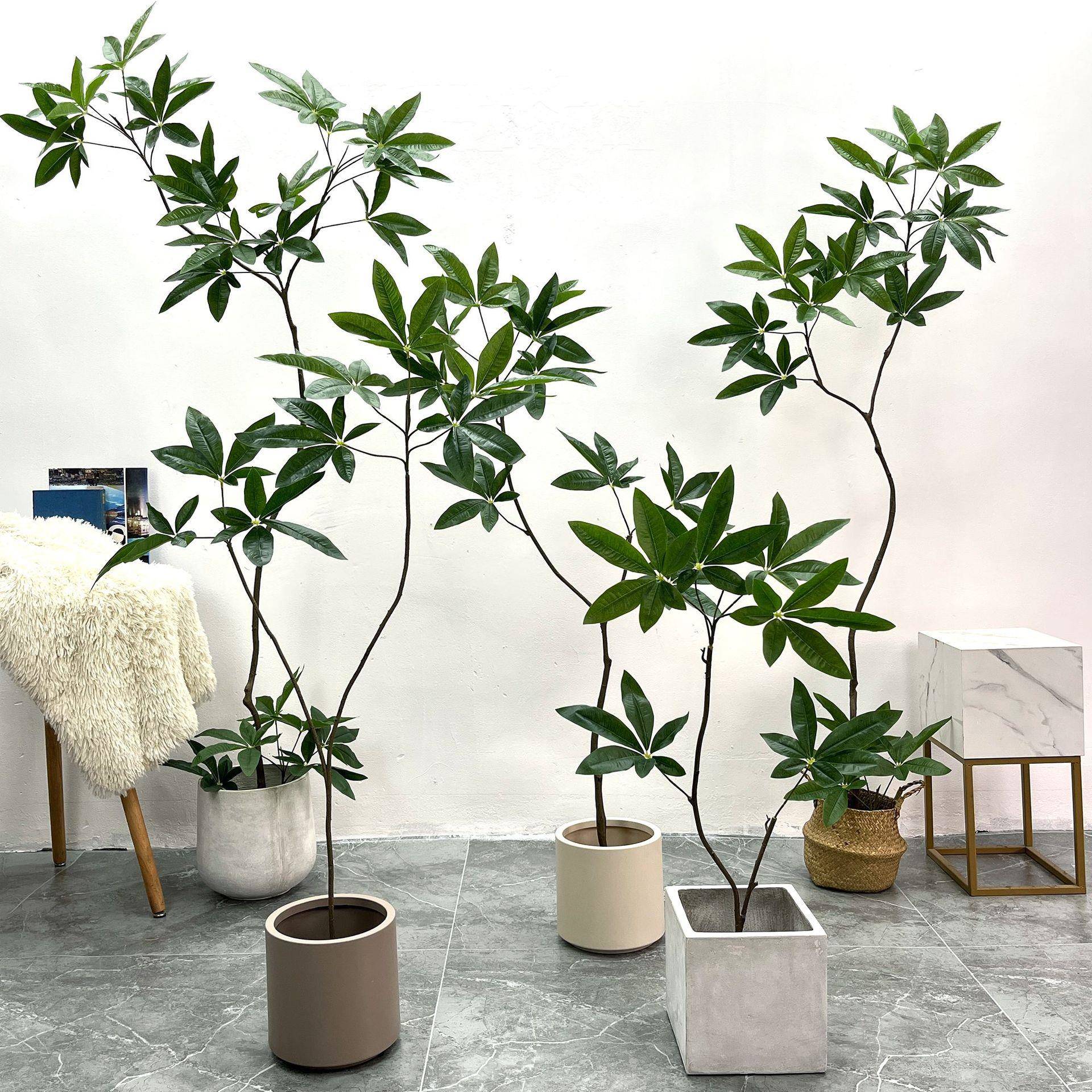 仿真绿植发财树盆景网红植物摆件家居工厂盆栽发财树落地轻奢绿植