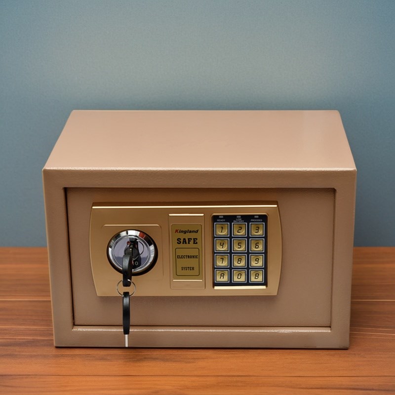 双锁保险箱办公家用小型迷你入墙保险柜密码防盗柜床头.手机保管