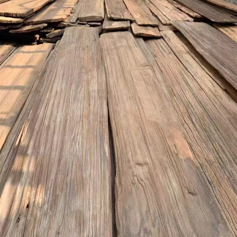 老铁杉木户外木瓦片餐饮门头门招牌风化老木O板民宿外墙板装饰护