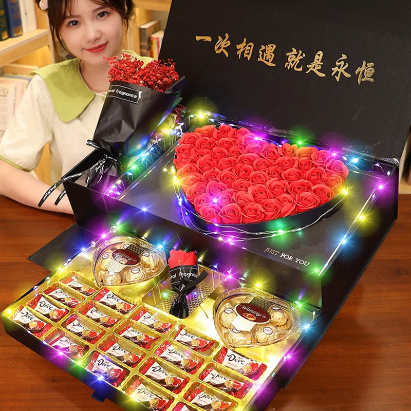 中秋节教师节礼盒装送女生闺蜜生日礼物创意浪漫T异地恋表白惊喜