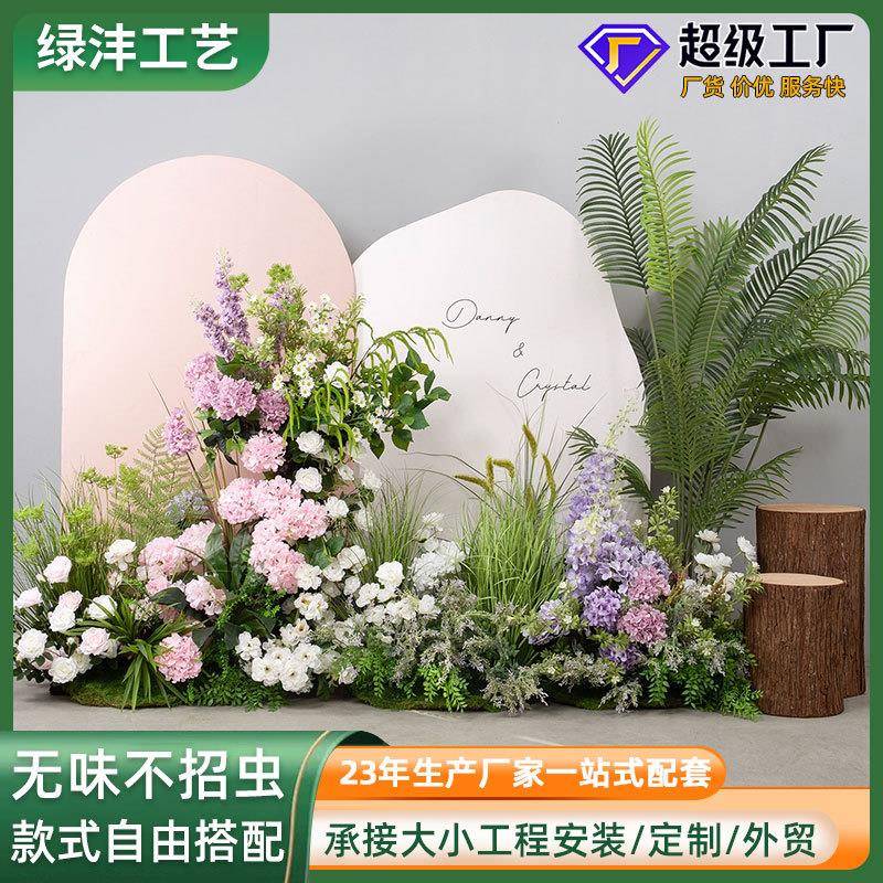 仿真假绿植室内造景组合假花艺落地装饰服装店橱窗楼梯下植物景观