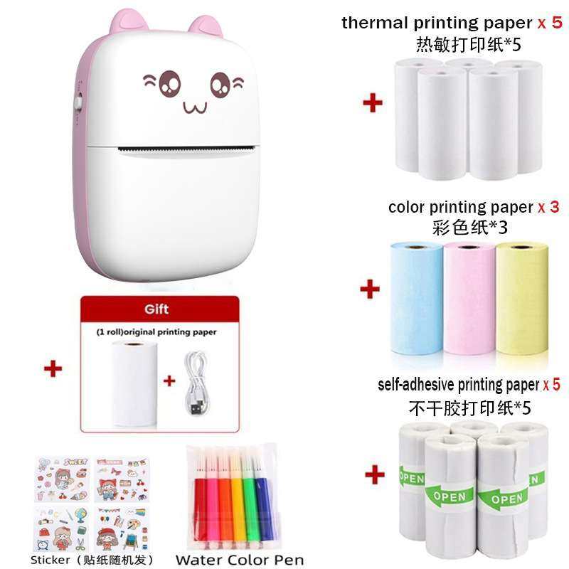 家用错题彩色打印机学生迷你热敏照片小型便携式错题整理神器随身