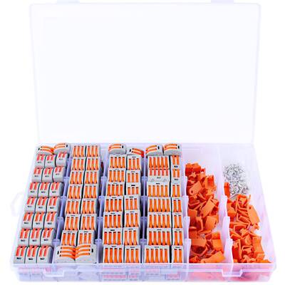 265pcs盒装PCT电线电缆快速连接器/2-5端口配扣子螺丝
