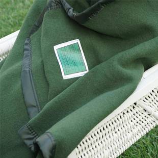 保暖毯子30%羊毛应急救灾野营草绿军绿色公用被装06毯子