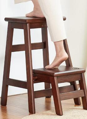 3EW1家用梯凳折叠梯人字梯加厚实木梯椅凳子两用登高楼梯小梯子置