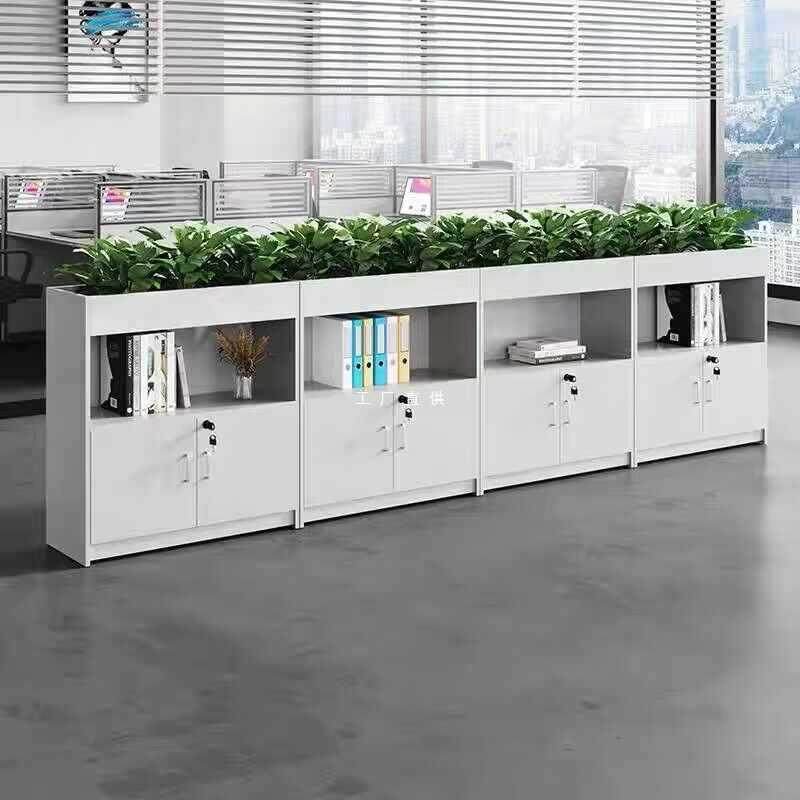 ft办公室双面隔断墙柜放花盆柜子绿植架装饰屏风花槽柜矮柜餐厅围
