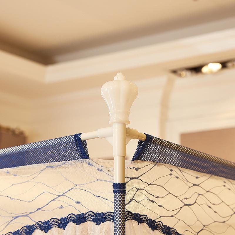 蚊帐T型三开门拉链蒙古包1.8m床家用儿童防摔回底1.5米全直销