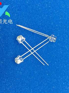 长脚5MM草帽白发紫色led直插灯珠二极管 F5紫灯 灭蚊紫光