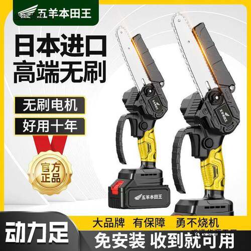 进口电锯家用小型充电多功能手持式砍树伐木锯户外锯树电动修枝锯