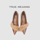 Meaning·6cm·TM初遇毛毛高跟鞋 真皮细跟单鞋 巨好看 True 鞋 子