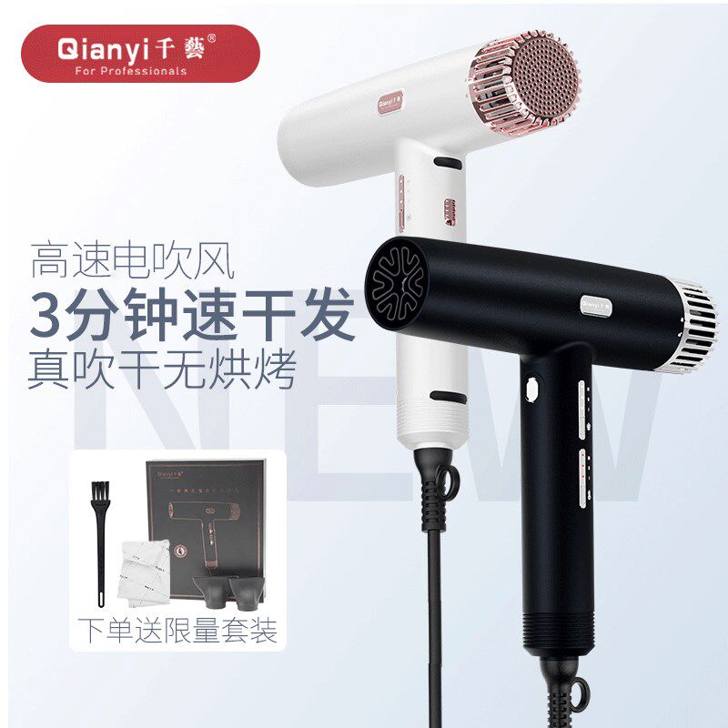 千艺负离子高速电吹风机不伤发家用静音发型师专用大风力吹风筒