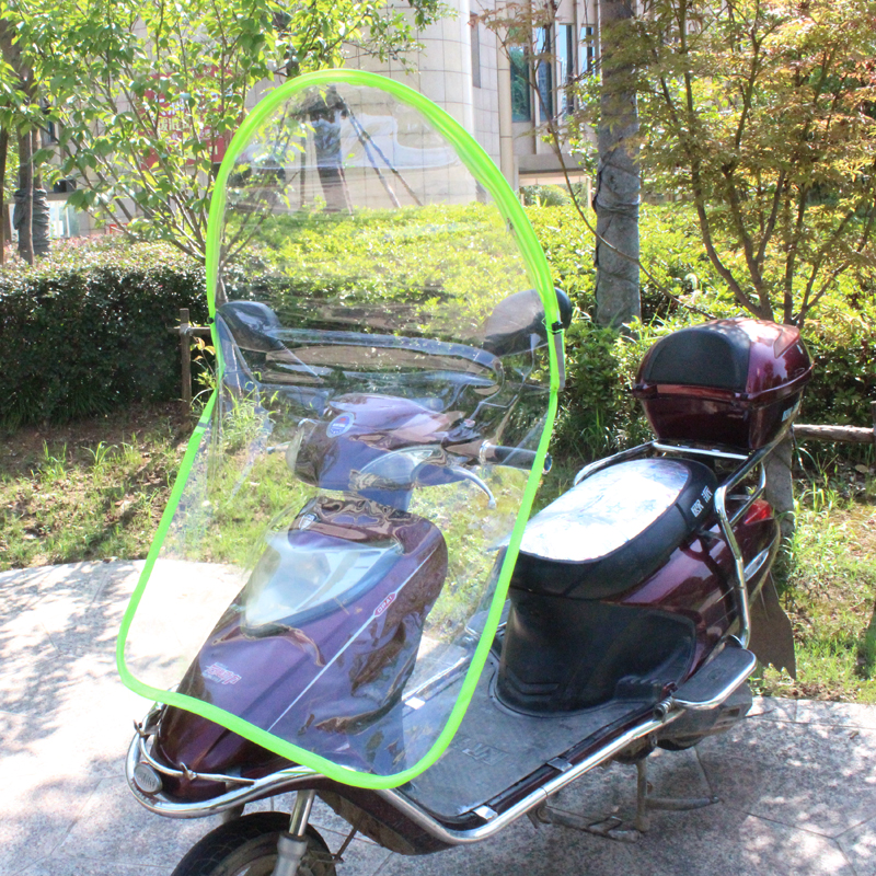 摩托车挡风膜透明电动三轮车前挡风板遮雨加厚加大踏板车前挡雨帘