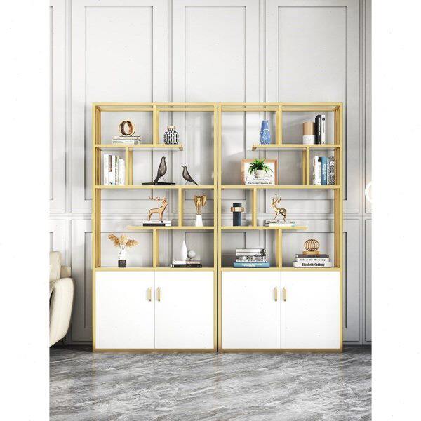 北欧简约多宝阁茶叶展示柜落地置物架博古架书架收纳柜组合隔断架