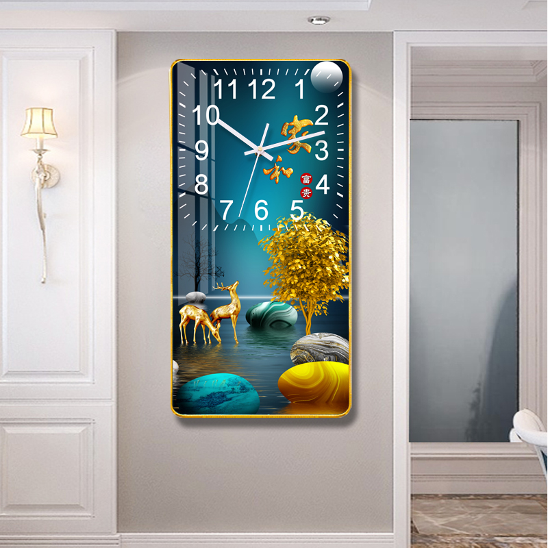 2023新c款餐厅钟表挂钟客厅家用现代简约个性创意时尚静音时钟挂