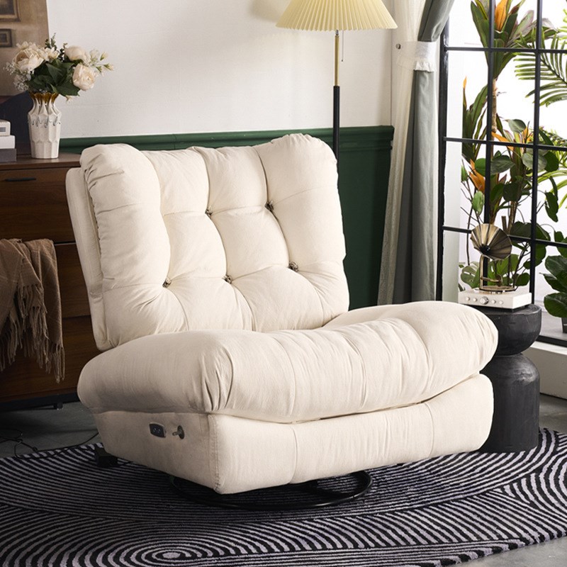 奶油风云朵沙发电动多功能单人头等太空舱休闲客R厅摇摇椅家用躺