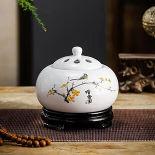 陶瓷可调温插电熏香炉沉檀香香炉丸电子香炉粉香创意家用电焚定时