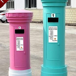 复古英伦邮筒创意铁艺工业风邮箱大号落地摆件美陈软装 网红道具