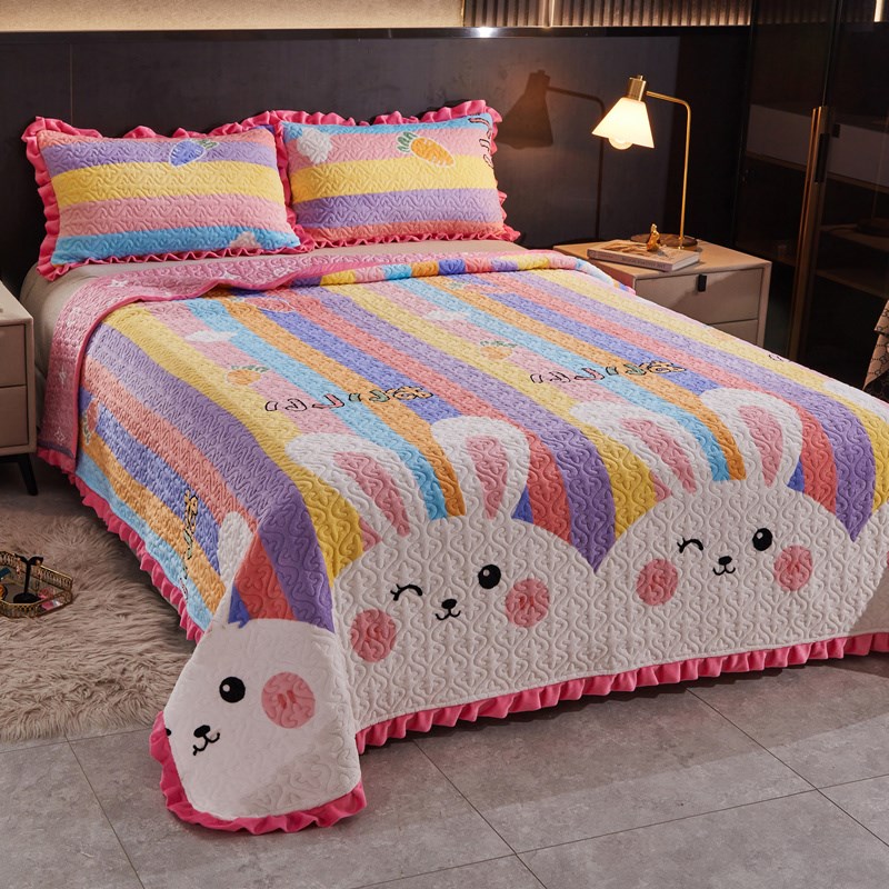 加厚牛奶绒床单i单件榻榻米珊瑚绒面被单加厚冬季款加绒防滑三件