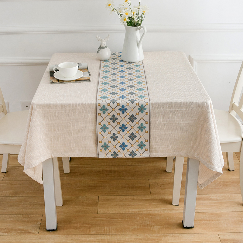 正方形四方桌布方桌餐桌布北欧日A式棉麻加厚纯色布艺桌布台布桌
