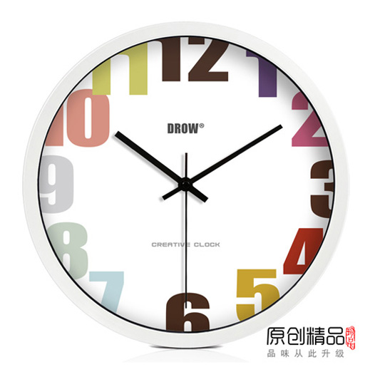 创意时尚现代个性欧式田园石英钟客厅静音挂钟 时T钟表简约大壁钟