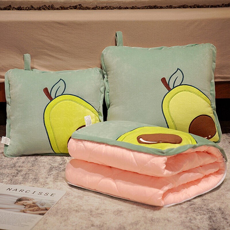多功能懒人抱枕被k冬天加厚靠枕毯子二合一车载靠垫办公室午睡毯