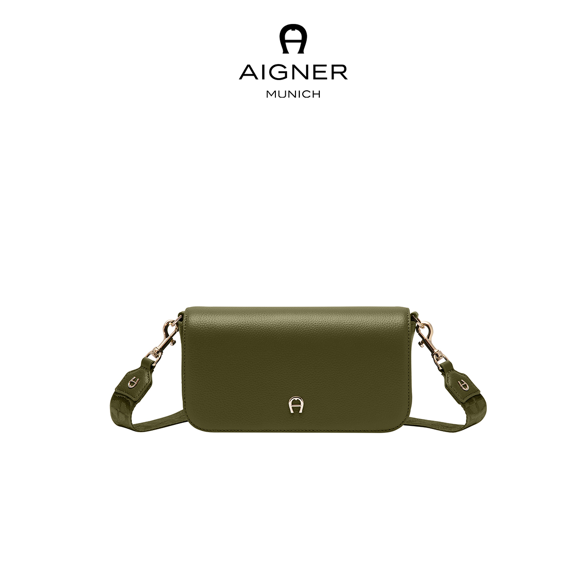 Aigner ZITA 小号牛皮革斜挎包单肩通勤经典女包腋下包复古相机包