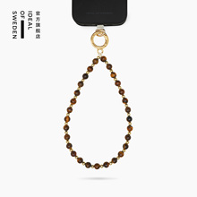 iDeal Of Sweden瑞典理想 玳瑁手机链Tortoise适用iPhone全系列便携挂链挂绳腕带配件串珠链条欧美轻奢ins风