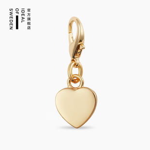 iDeal Of Sweden瑞典理想 魅力心金手机挂坠Heart Gold适用于iPhone全系列钥匙扣便携挂件配件欧美轻奢挂饰