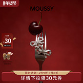 Moussy蝴蝶结耳钉满钻蝴蝶结轻奢高档气质礼服西装 高级配饰