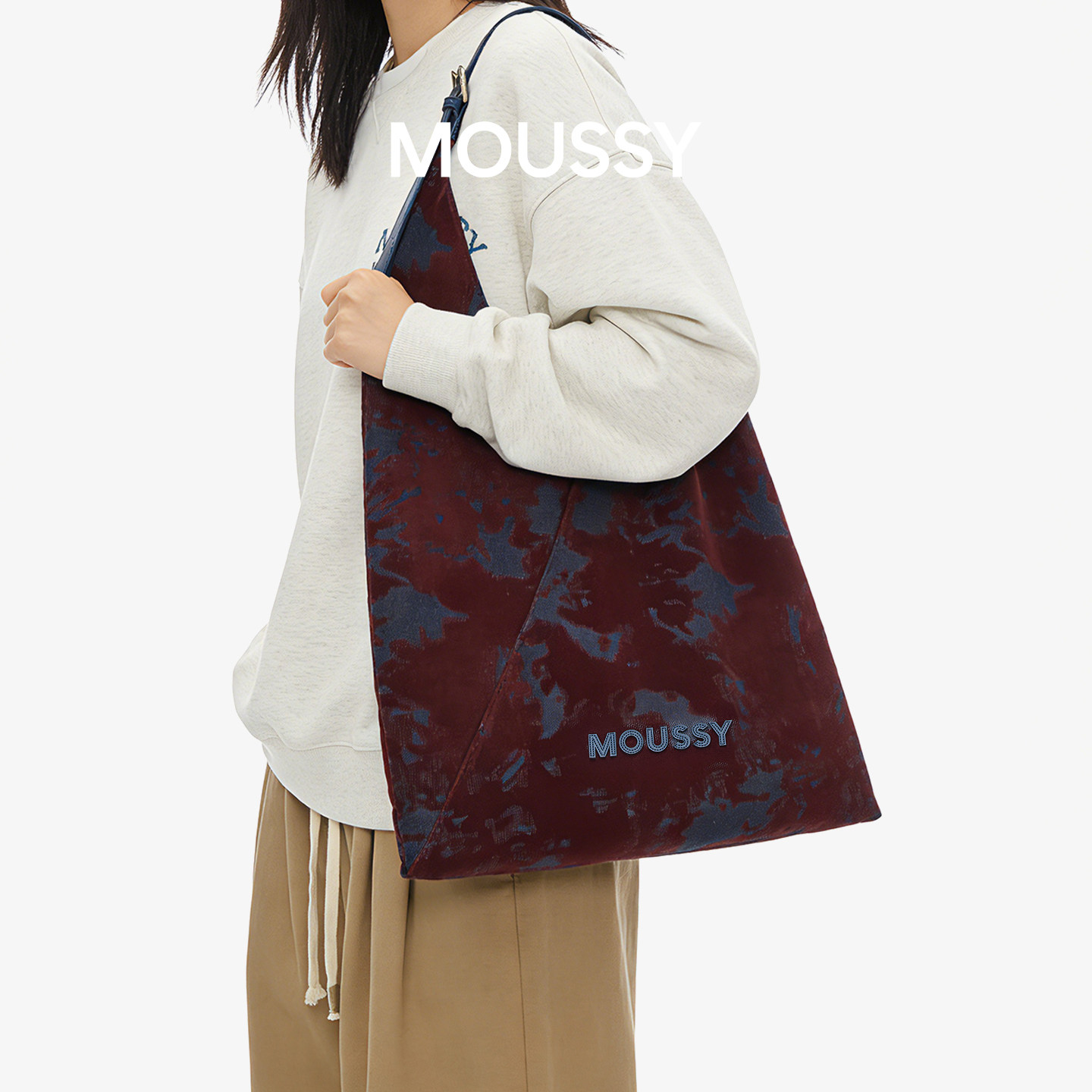moussy复古hobo包手提包女款