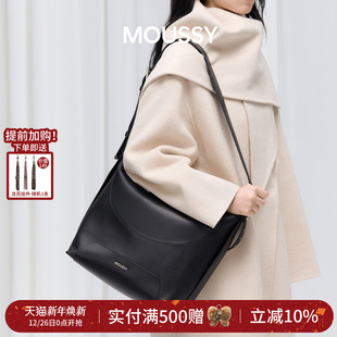 Office MOUSSY Max真皮多拎手水桶牛皮hobo包托特包 新年礼物