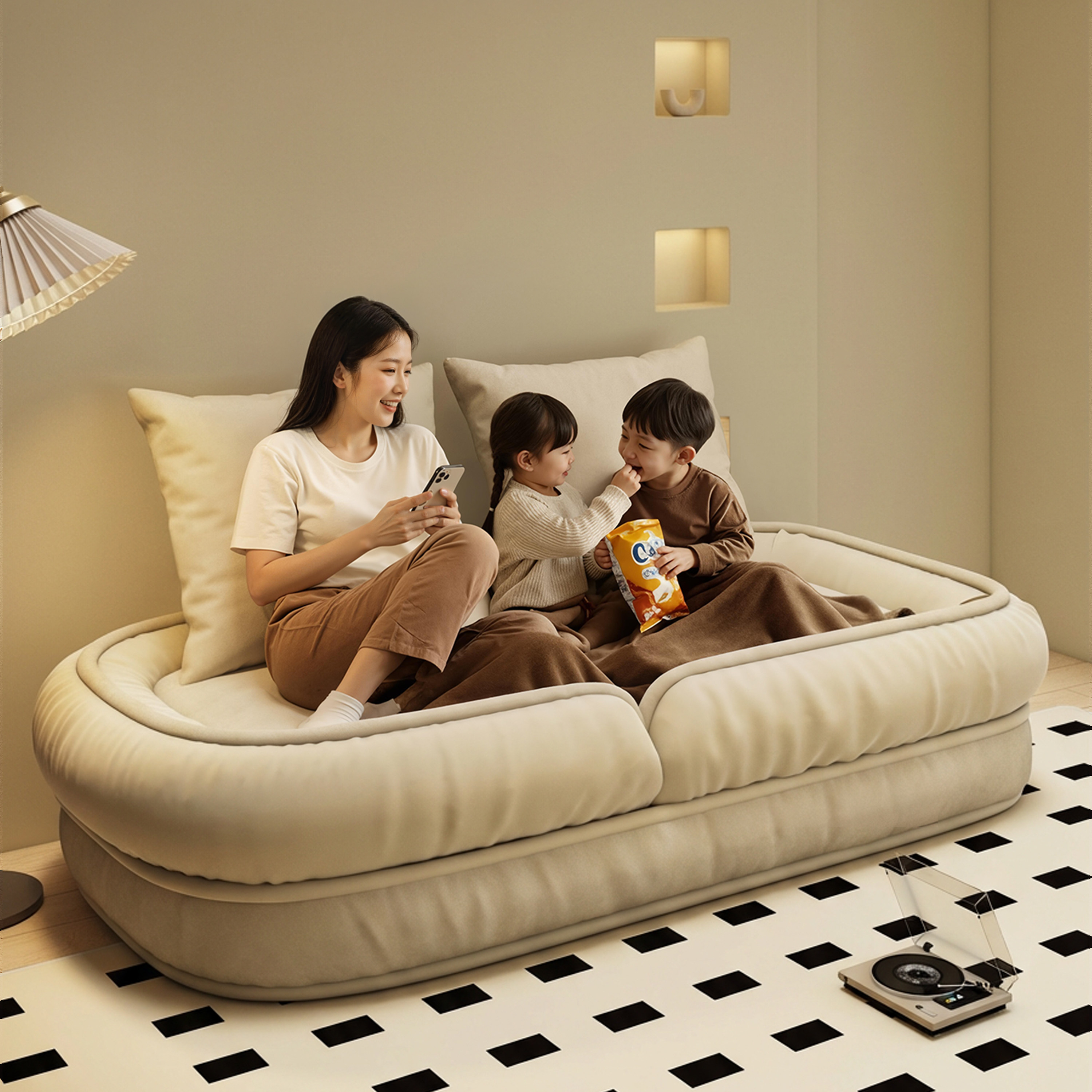 懒人沙发可躺可睡人类狗窝可折叠窝窝床卧室沙发床小户型小窝沙发,住宅家具,懒人沙发,淘宝优惠券,粉丝福利购,淘宝优惠卷