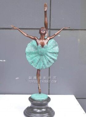 女孩雕塑铜家居装饰品音乐礼品铜工艺品雕塑艺术品摆件芭蕾舞舞蹈
