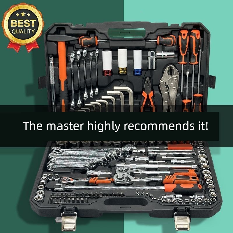 汽车修理成套工具套筒扳手棘轮汽车修理组合汽车修理工具箱S汽车