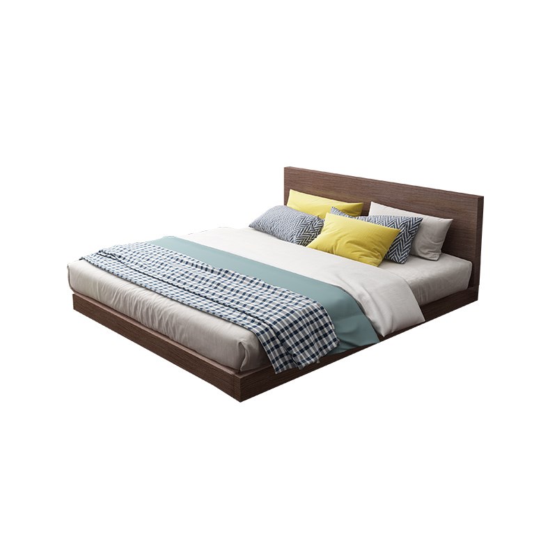 #0J日式榻榻米床白色油风1.5m1.G8米单双人落地板式床地铺地台矮