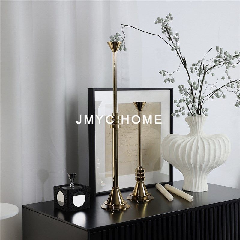 现代轻奢创意金属烛台桌面摆件客厅茶几餐厅酒Q店样板间家居装饰,特色手工艺,其他特色工艺品,淘宝优惠券,粉丝福利购,淘宝优惠卷