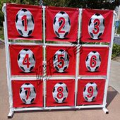 训练飞盘游戏休闲会格趣味九宫运动格器材式 目标宫9门射布足球门