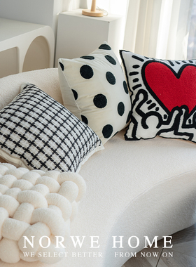 NORWE抱枕侘寂风简约北欧枕套客厅沙发靠枕背榻T榻米坐垫床头靠垫