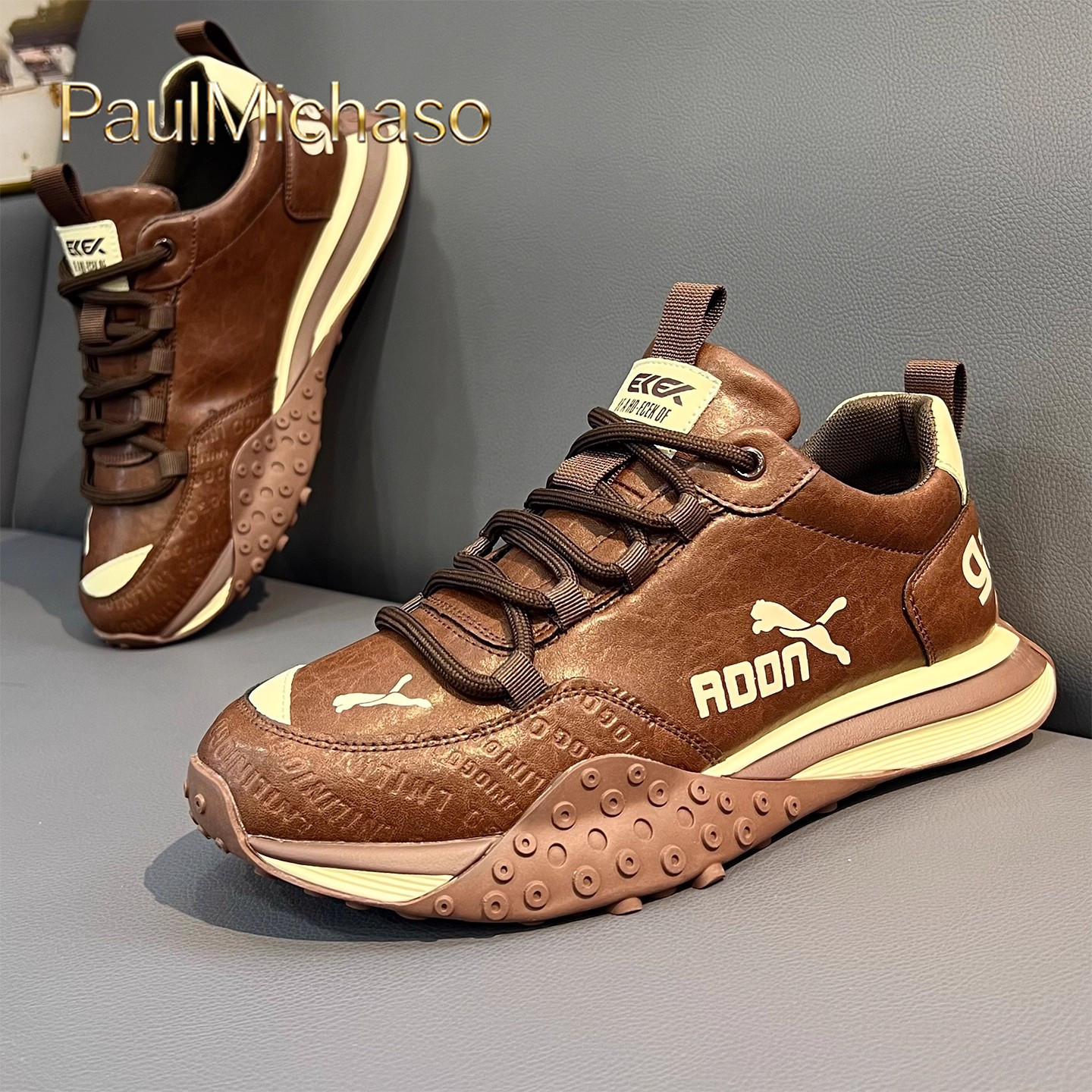 老爹鞋男士2025新款冬季加绒男鞋皮面阿甘鞋厚底运动休闲鞋子男款,流行男鞋,老爹鞋,淘宝优惠券,粉丝福利购,淘宝优惠卷