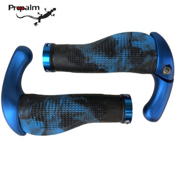 Propalm壁虎山地自行车把套锁死把手骑行握把牛角副把橡胶炫彩色