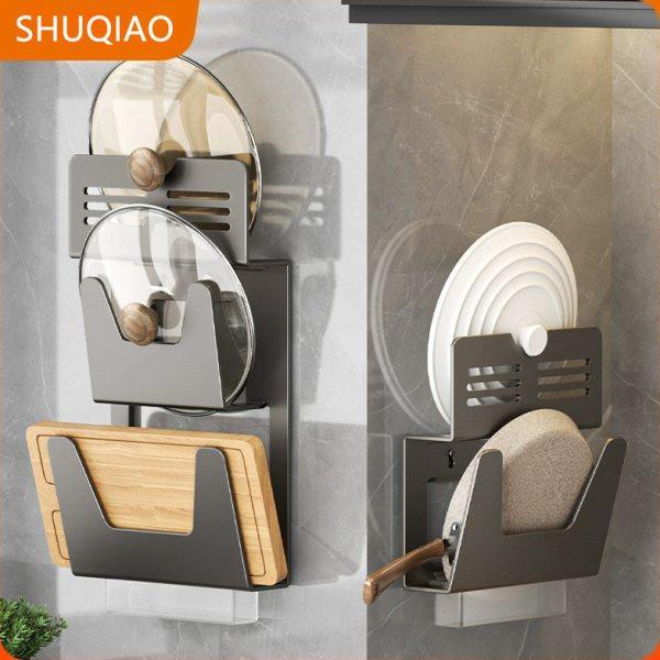 锅盖架厨房置物架壁挂放菜板砧板沥水盘多功能免打孔墙上收纳架子,家装主材,锅盖架,淘宝优惠券,粉丝福利购,淘宝优惠卷