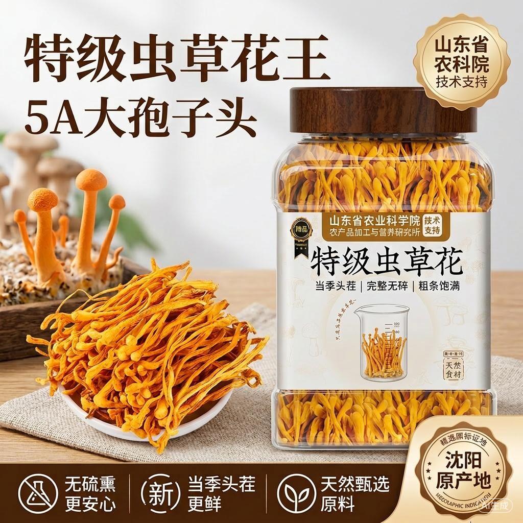 特级野生虫草花干货煲汤料包图片