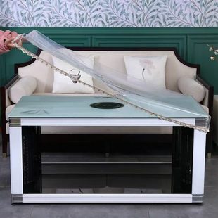 新款 透明烤火桌罩暖器防尘罩保暖罩子电桌布免洗桌套防水皮套防烫