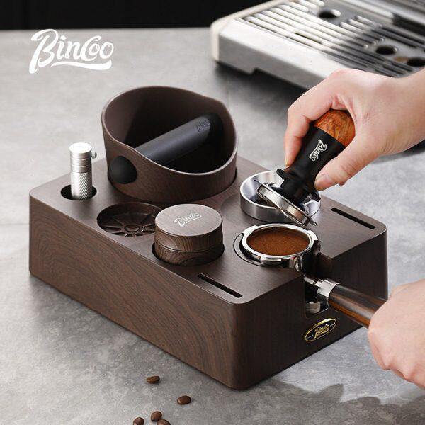 bincoo咖啡器具收纳压粉器底座布粉器工具全套敲渣桶咖啡机配件