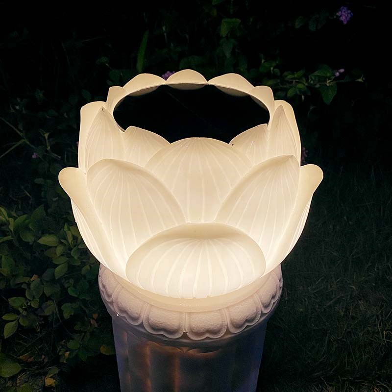 户外防水景观g庭院灯花园装饰氛围灯莲花太阳能灯别墅柱头灯草坪