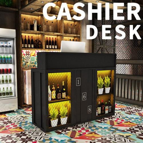 工业风吧台桌鸡公煲餐厅烧烤网吧铁艺接待前台店铺小型定制收银台