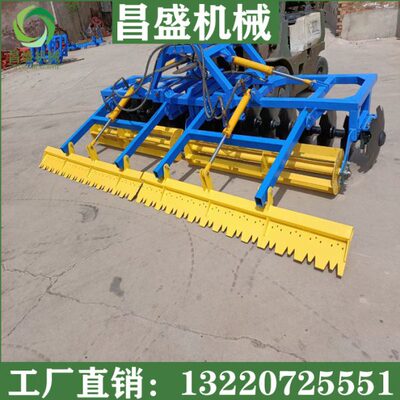 新款水田无动力驱动犁水稻田灭茬犁耕种机3.5米4米多型号旋耕机