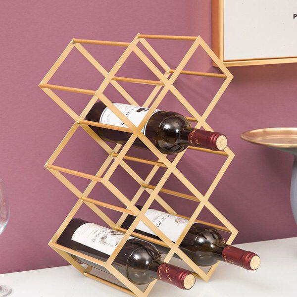 北欧铁艺红酒架家用葡萄酒架酒柜客厅创意餐厅酒吧装饰酒格置物架